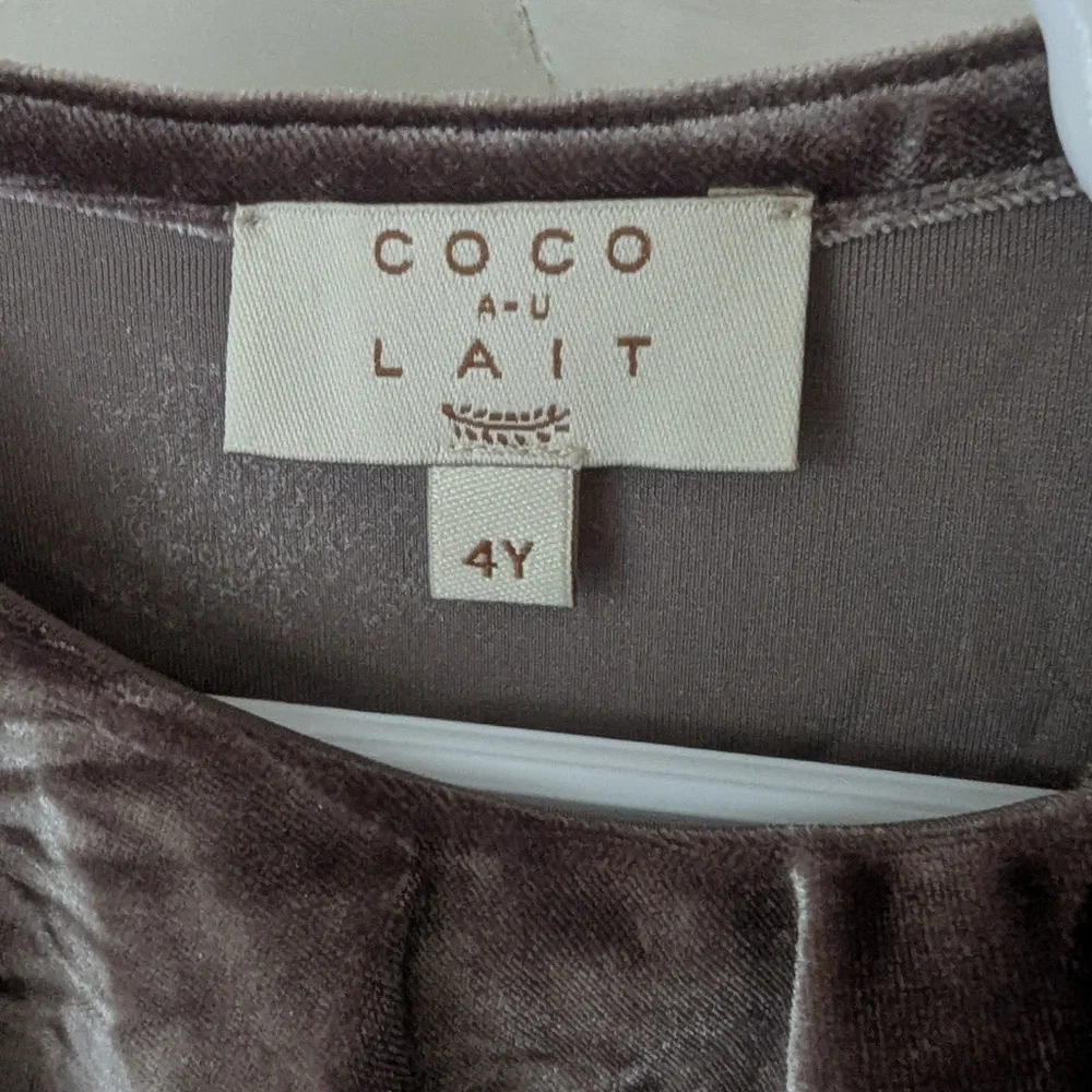 Coco Au Lait | Velour Ruffle Dress